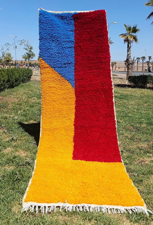 Alfombra de pasillo tradicional tejida a mano, de 75/300 cm.