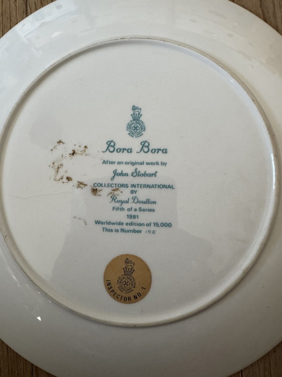 Image 1 of Raro piatto da parete Royal Doulton "Bora Bora" (1981) – Numero di serie bassissimo #185!