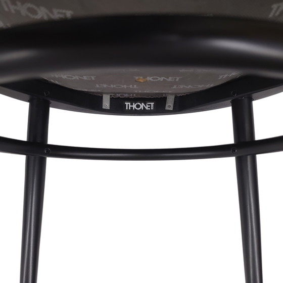 Image 1 of Silla Thonet 209 P con asiento de cuero marrón y madera curvada negra