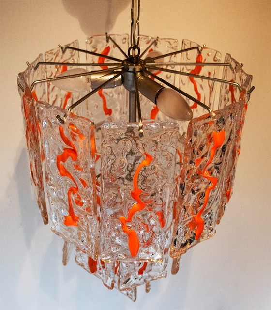 Image 1 of Rare Carlo Nason chandelier for A.V. Mazzega, 1960s