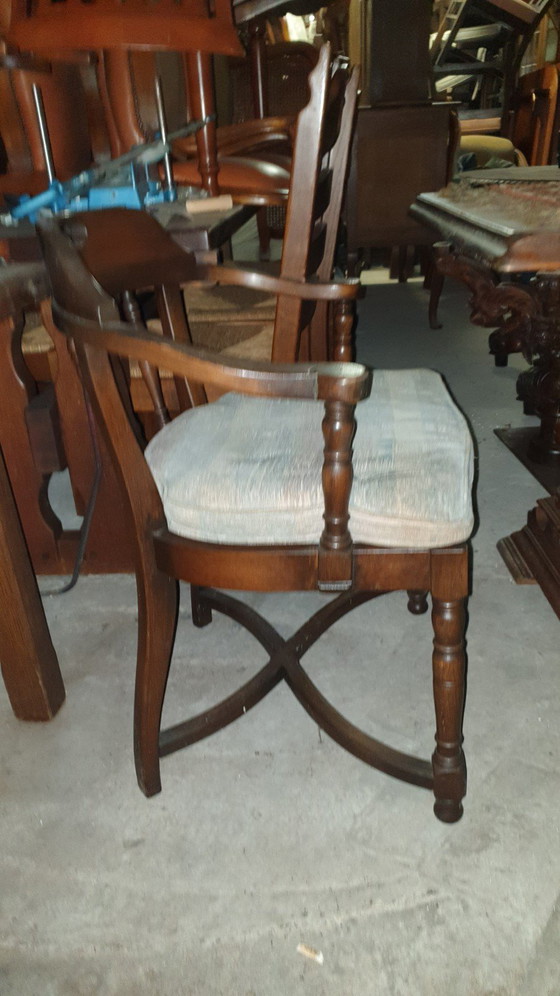 Image 1 of 4 poltrone da pranzo classiche in rovere