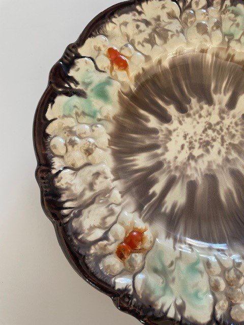 Vintage Bowl/ Plate Ceramic Dripping Glaze Jasba West German Style