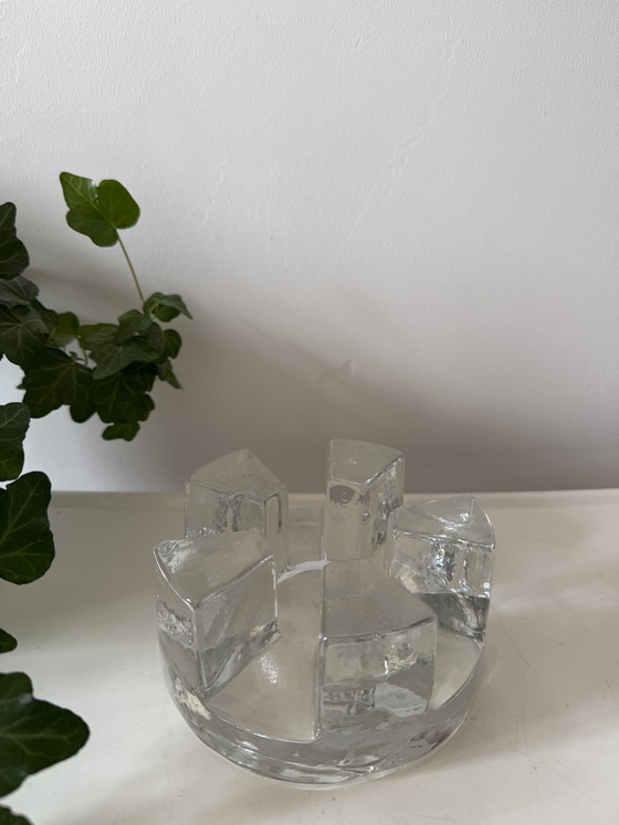 Image 1 of Brutalist tealight holder thick glass
