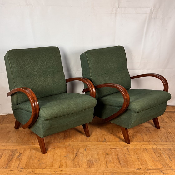 Image 1 of Paar tschechoslowakische Art-Deco-Sessel von František Jirák (1960er Jahre)