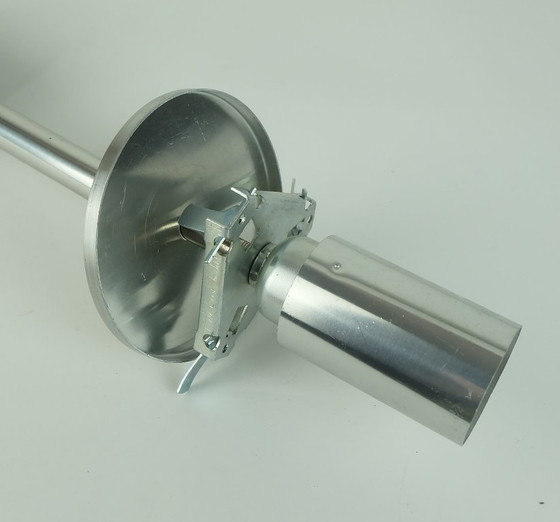 Image 1 of nr. 1 van 2 - elegante mid century hanglamp doria-leuchten helder en rookgrijs glas en metaal 60s 70s hanglamp