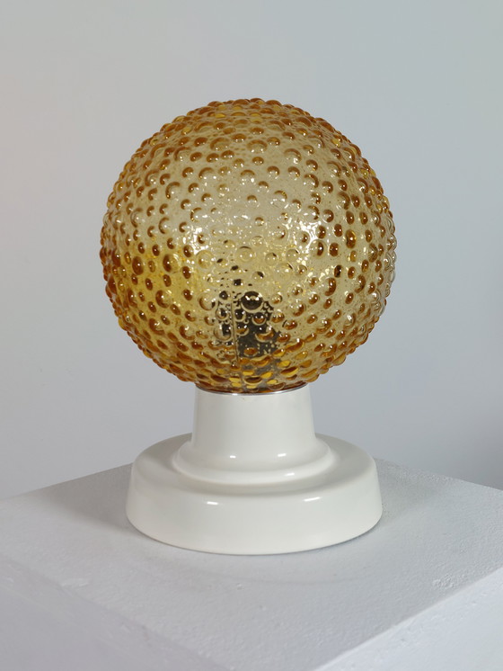 Image 1 of Vintage DDR bubble glass table lamp Table lamp