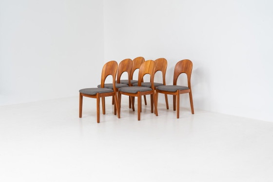Set van 6 “Morten” Eetkamerstoelen van Niels Koefoed (Denemarken, jaren 60) – Wood, Vintage (photo 2 of 10)