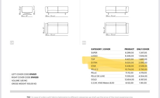 Image 1 of Flexform Softdream 290x193cm Stoff Kat. Extra Ermo LP 18.130,-
