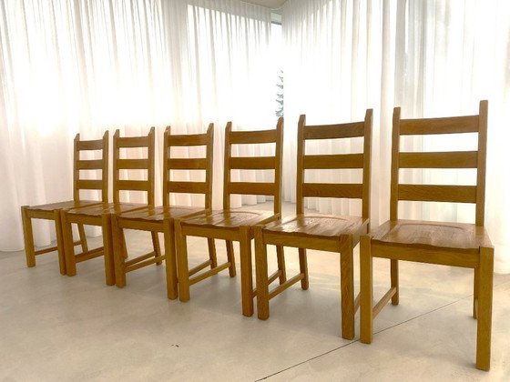 Image 1 of 6 Esszimmerstühle aus massiver Eiche - zeitlos & robust