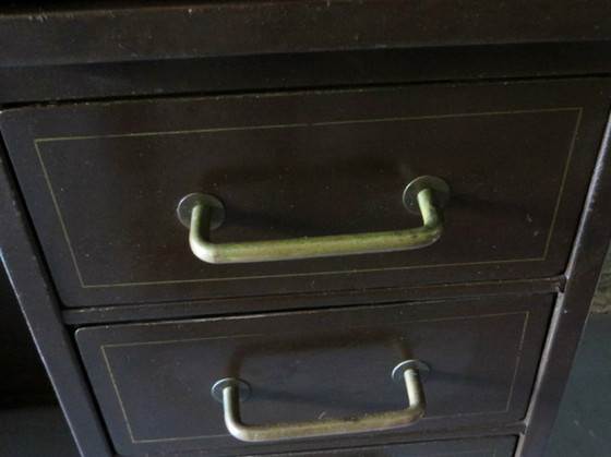 Image 1 of Piccola scrivania in metallo con ribalta di Roneo, Francia anni '20