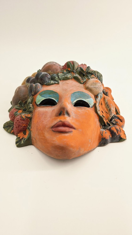 Image 1 of Vintage Venetian terracotta mask - 1960