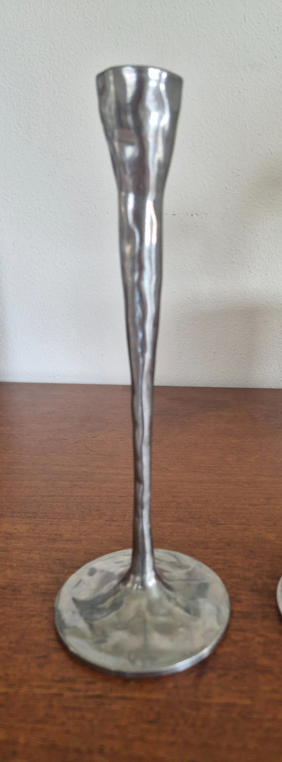 Image 1 of 2 chandeliers vintage en aluminium de design danois