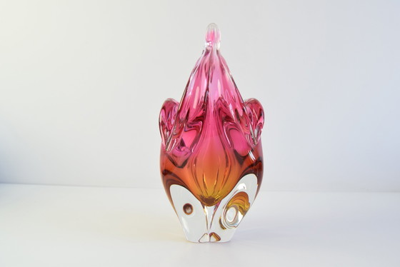 Image 1 of Mid Century Czech Art Glass Mandkom door Josef Hospodka