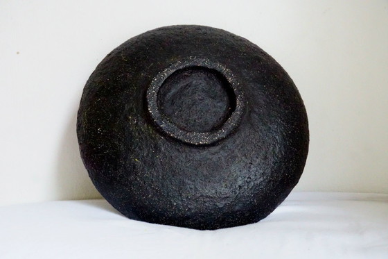 Image 1 of Large Wabi-Sabi Studio Ceramic Bowl – Handcrafted Textured Stoneware (30cm)Wabi-Sabi, Brutalist