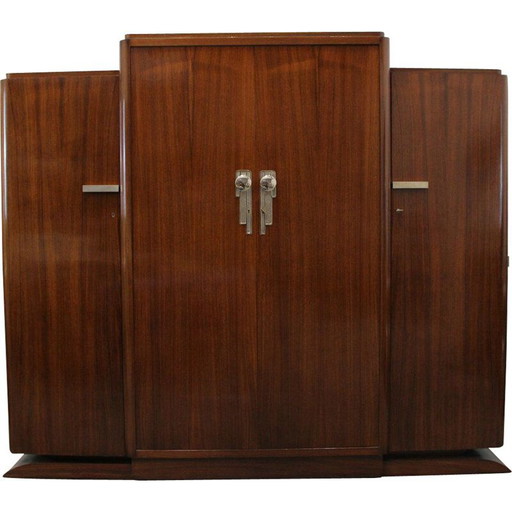Armoire Vintage Art Deco en bois de rose, France 1930