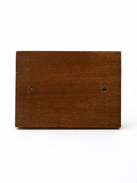 Image 1 of Vintage Mid-Century Brass Anchor Sculpture on Wooden Base - 1960s