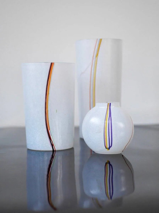 Image 1 of Glass vases by Vallien for Kosta Boda, set of 3