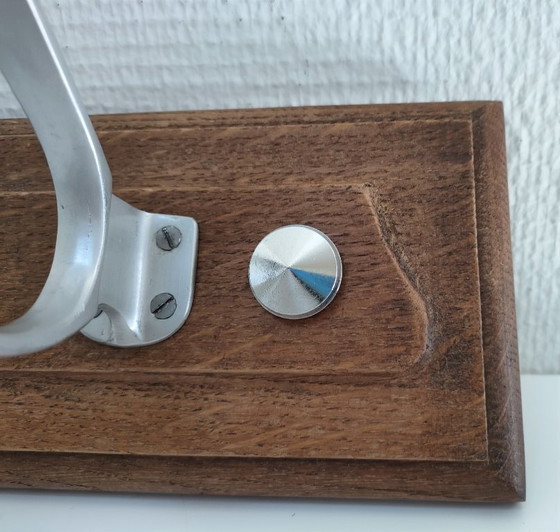 Image 1 of appendiabiti in rovere massello con ganci in alluminio