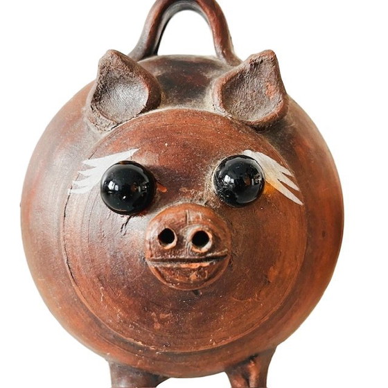 Image 1 of Set di salvadanai messicani vintage, in ceramica, fatti a mano, bohémien, anni '70