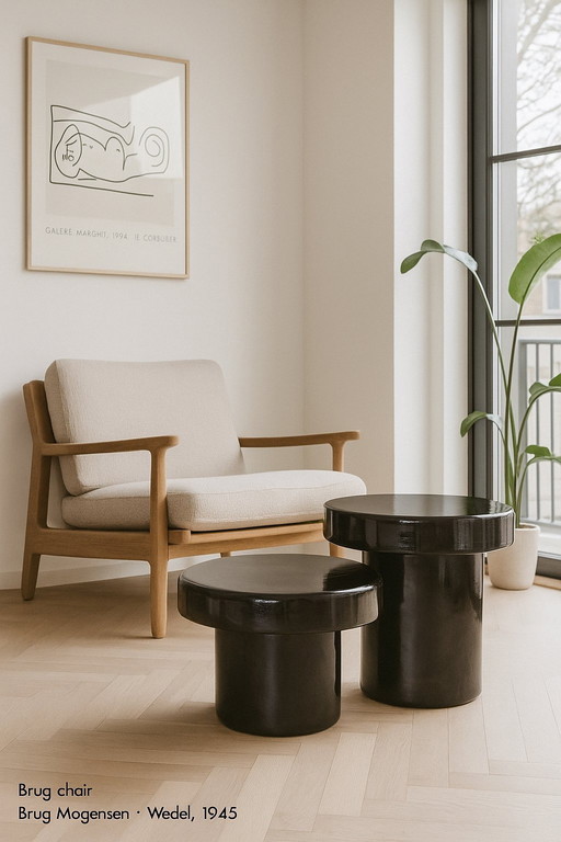 Dôme Deco Side Table PRATO GLAS H32