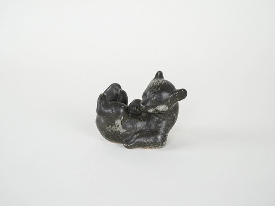 Image 1 of Figurine d'ours en peluche en céramique, design danois, années 1960, fabriquée au Danemark