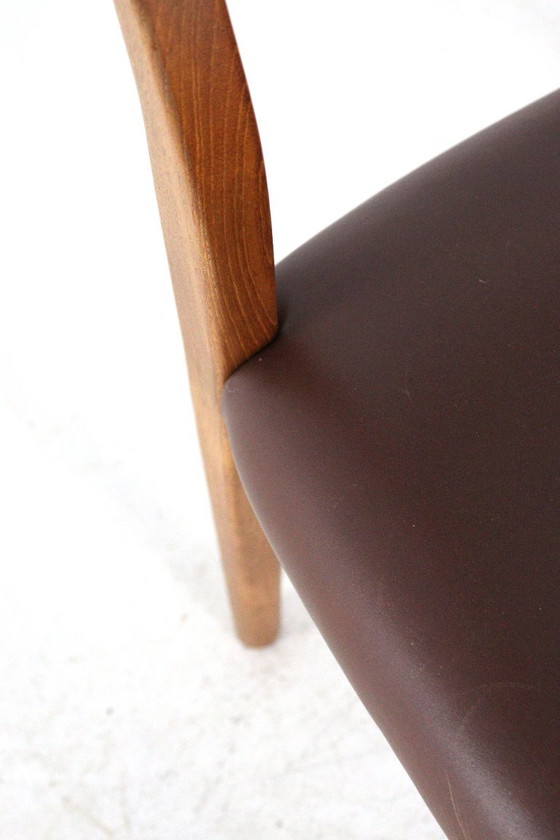 Set 6 Niels O Moller Model 71 Stoelen Teak Vintage Deens – Niels Otto Møller, Eetkamerstoelen, Leather (photo 13 of 17)