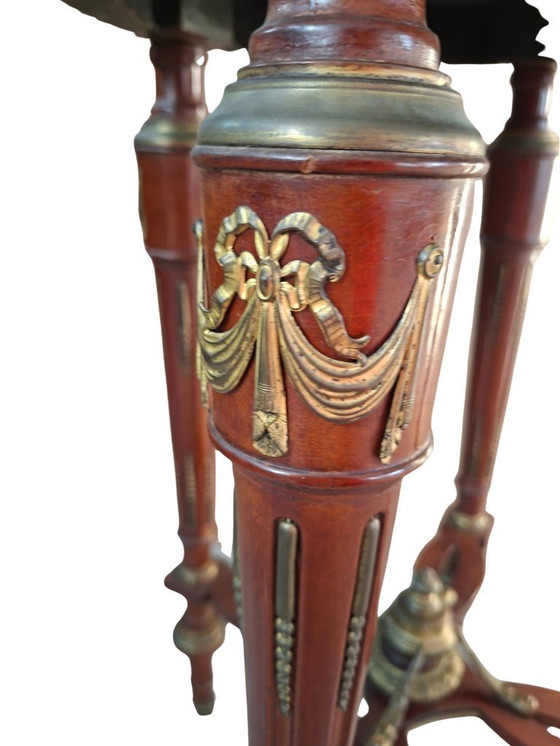Image 1 of Neoclassical Guéridon in Mahogany and Red Marble, Late 19th Century