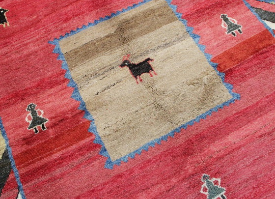 Image 1 of Original Persian carpet Gabbeh Ghashghai oriental carpet 205 cm x 166 cm old natural