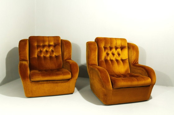 Image 1 of A Pair of Vintage Comfortable Armchairs, Jitona, 1980s