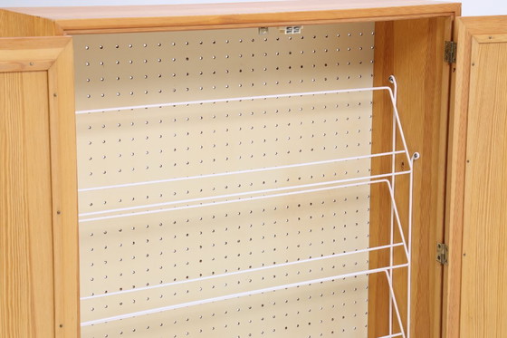 Image 1 of Vintage grenenhouten schoenenkast Ladekast Retro schoenenkast hal hout opslag #04-68