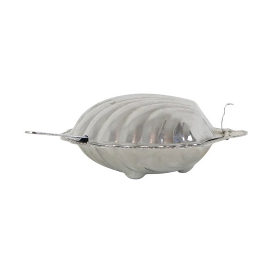 Vintage Coquille Schelp Boterschaal – Tafelaccessoires, Glass, Chrome (photo 7 of 12)