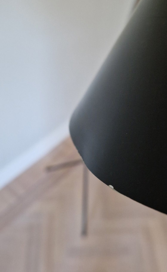 Image 1 of Vintage Stilnovo style floor lamp, black metal, Italian design, 1960s