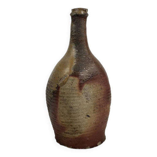 Bouteille en grès de Puisaye du 19ème siècle