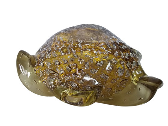 Image 1 of Barovier & Toso - Murano - Cenicero - Cristal - Ámbar - Partículas de plata - Década de 1950