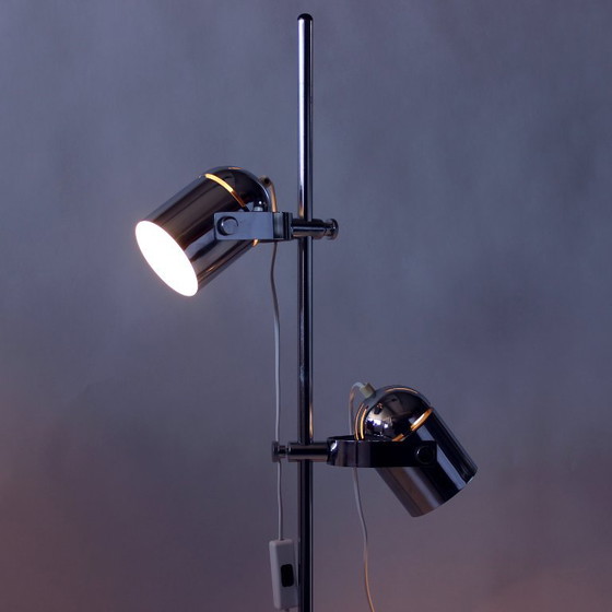Lampada da terra vintage Combi Lux cromata con doppio faretto, Cecoslovacchia, anni '70 – Lidokov (photo 13 of 13)