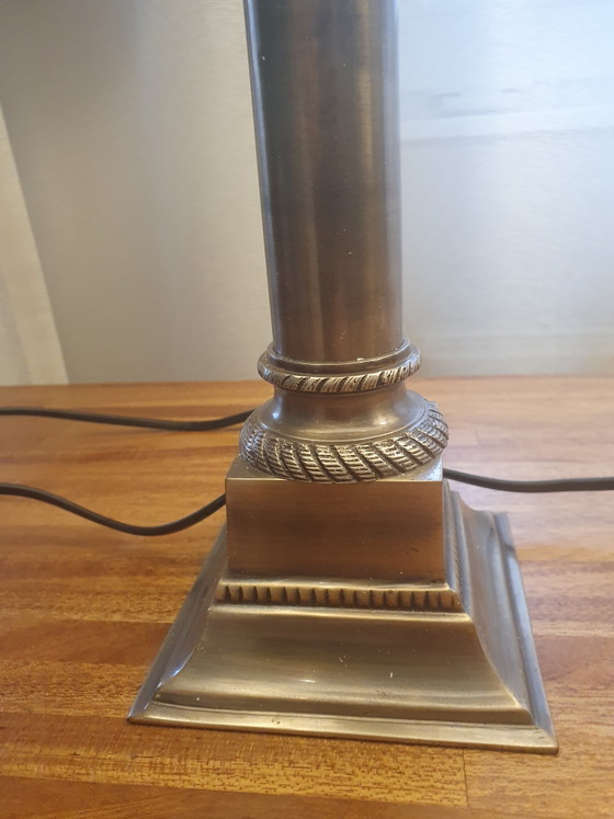 Splendido Set Lampade a Colonna Vintage Herda Ottone – Hollywood Regency - Stile Impero - Neoclassico - (photo 9 of 15)