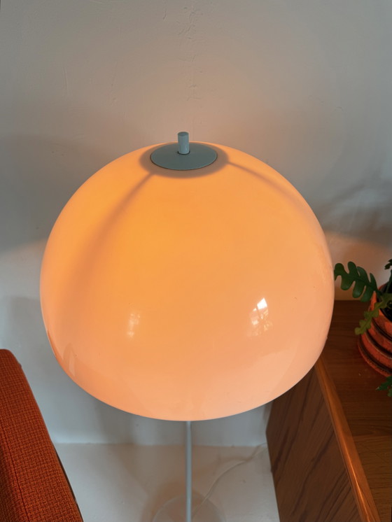 Vintage Deense Mushroomlamp ‘70 – Vloerlampen, Plastic, Metal (photo 9 of 11)