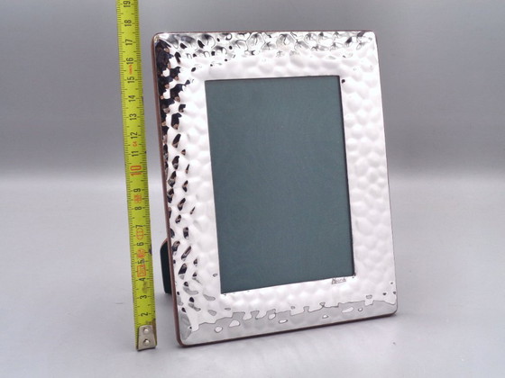 Image 1 of Handgemaakt, gehamerd, verzilverd metalen frame, binnenmaat 9x13 cm