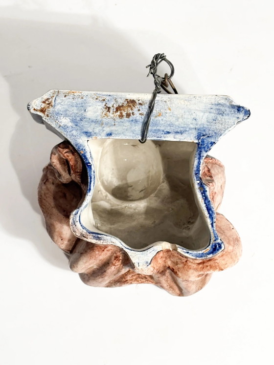 Handbemaltes italienisches Keramikregal aus dem frühen 20. Jahrhundert – Dekorative Objekte, Ceramic (photo 8 of 9)