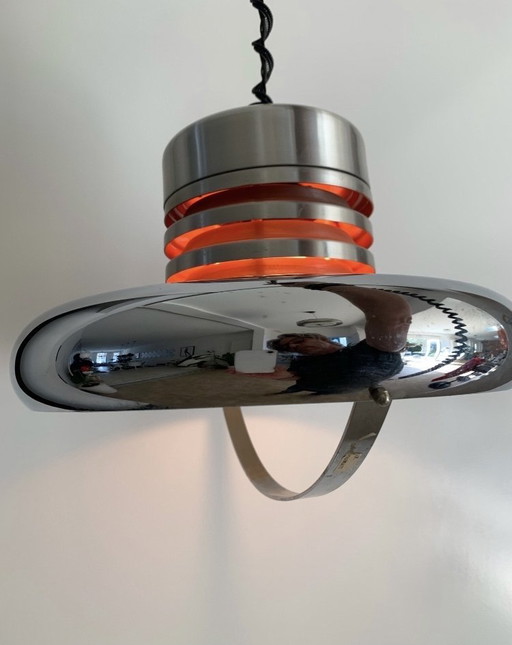 Lampada a sospensione vintage in stile spaziale