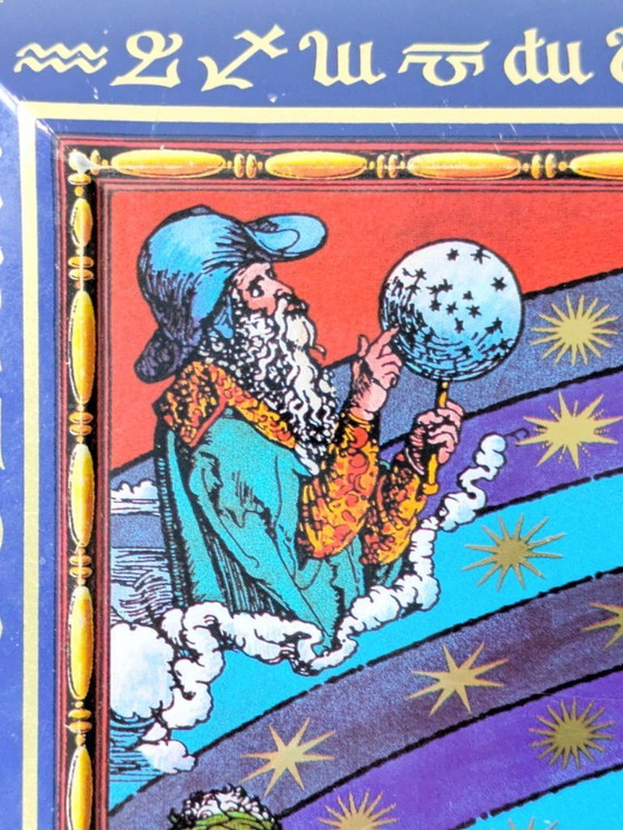 Image 1 of Vintage blikken doos met Duitse dierenriem | Hemels decor uit de jaren 60