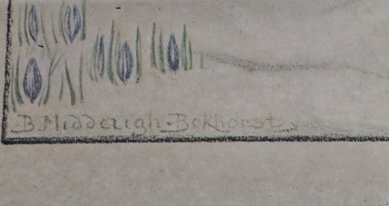 Image 1 of Lithographie - Berhardina Midderigh-Bokhorst - encadrée - deuxième quart du XXe siècle