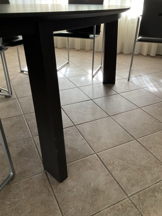 Dining table with chairs – Arco, Dining set, Leather, Metal (photo 4 of 5)