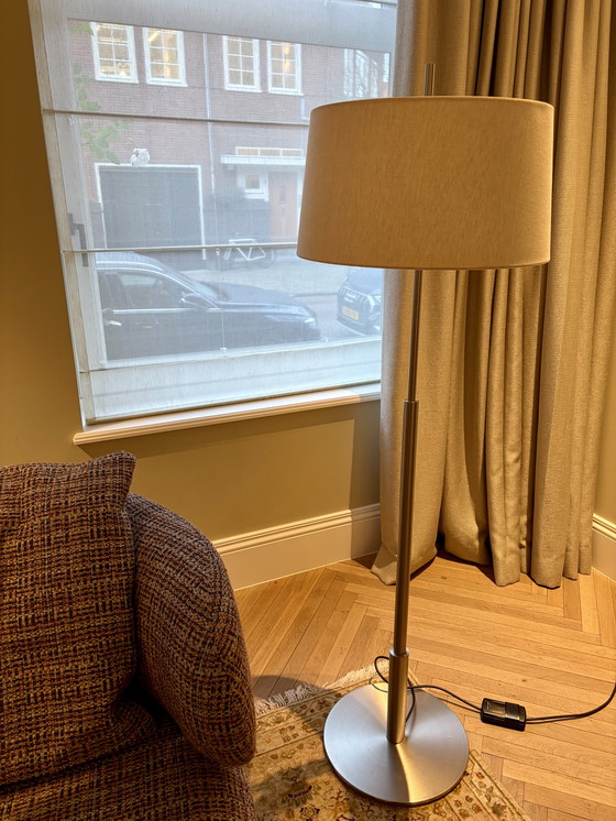 Image 1 of Santa and Cole “Diana” floor lamp on satin nickel