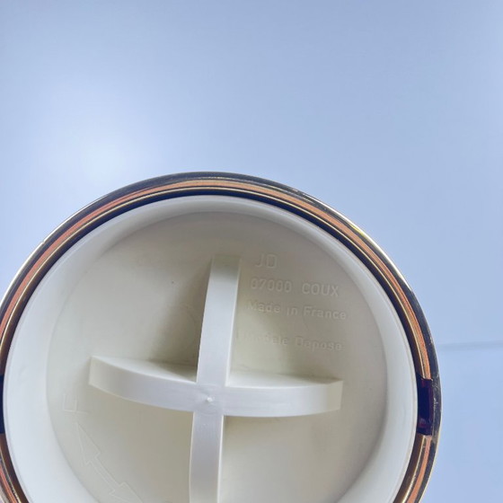 Image 1 of Vintage bottle cooler – marbled effect & gold finish, 1970