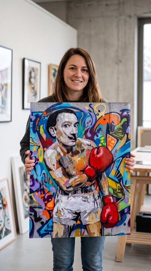 Printed photo / digital creation / limited series / Salvador Dali / Muhammad Ali / Street art / Pop art