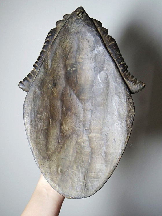 Image 1 of Decoratief Afrikaans wandmasker in de Punu Tsangui-stijl, gesneden hout, 20e eeuw
