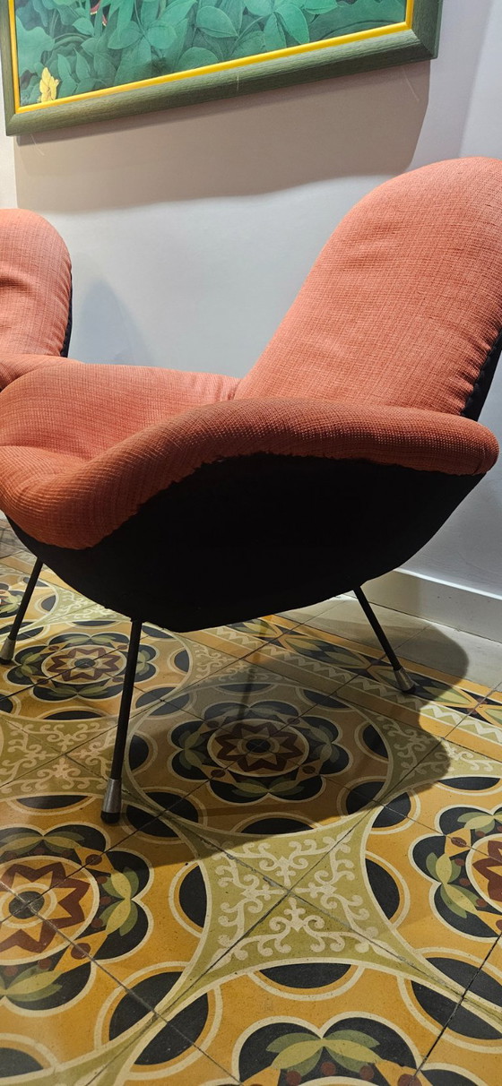 Paar Sessel im organischen Mid-Century Design – Textile (photo 3 of 7)