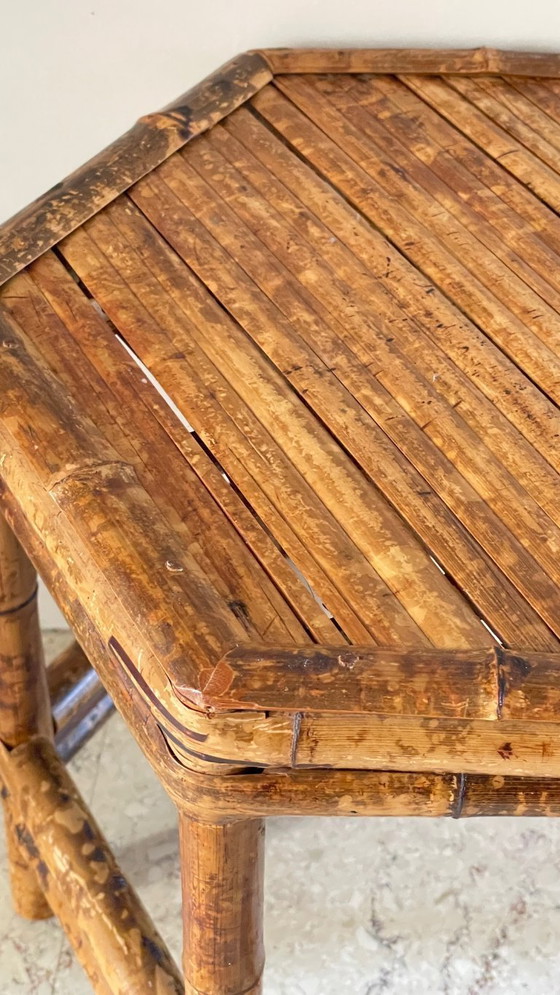 Image 1 of Vintage bamboo coffee table