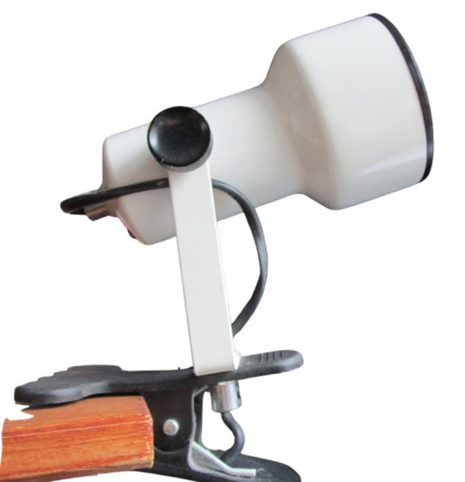 Faretto vintage a morsetto del marchio olandese Herda, degli anni '70.